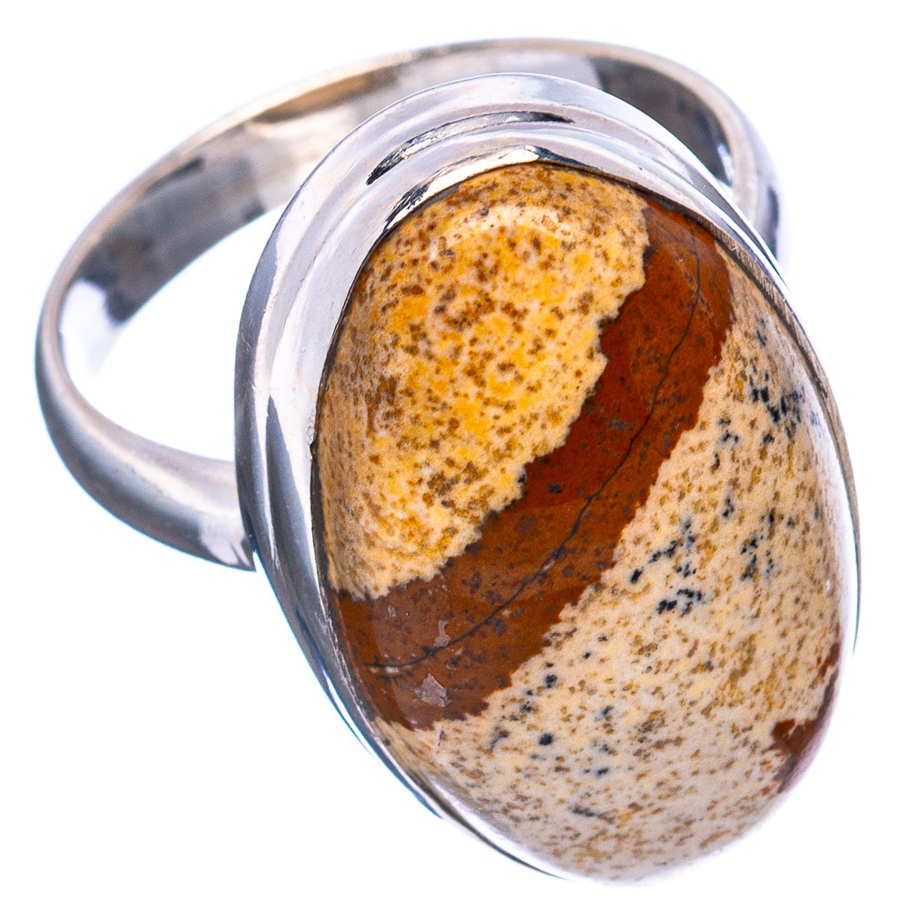 Picture Jasper Ring Size 8.5 (.925 Sterling Silver)
