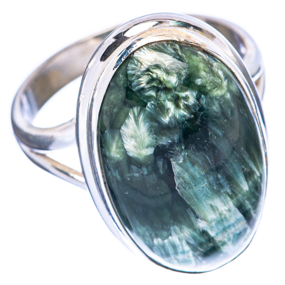 Seraphinite Ring Size 9 (925 Sterling Silver) R1947