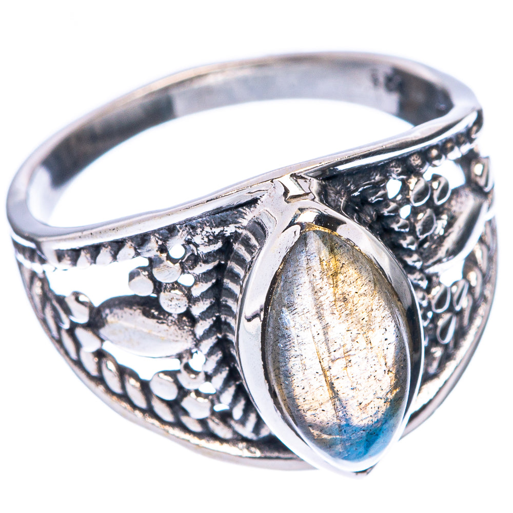 Labradorite Dainty Ring Size 6.75 (925 Sterling Silver) R5957