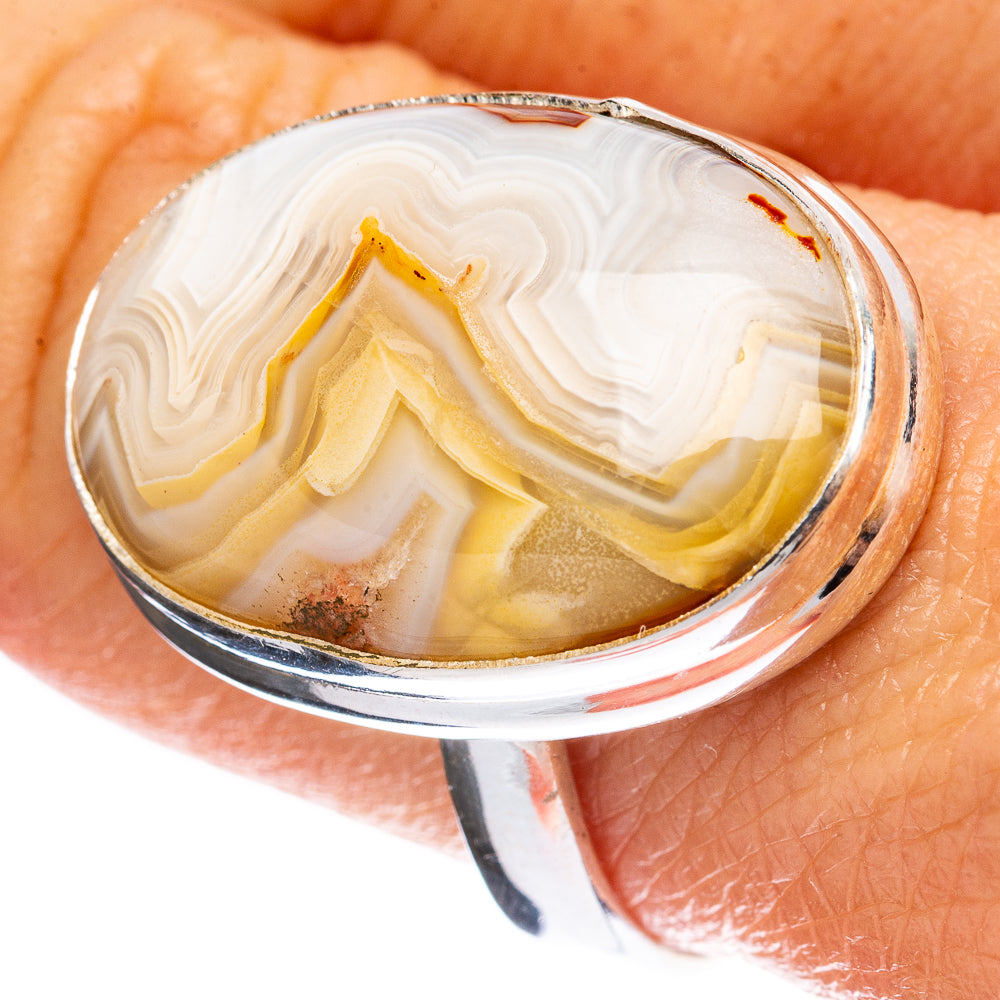 Botswana Agate Ring Size 10 (925 Sterling Silver) R3220