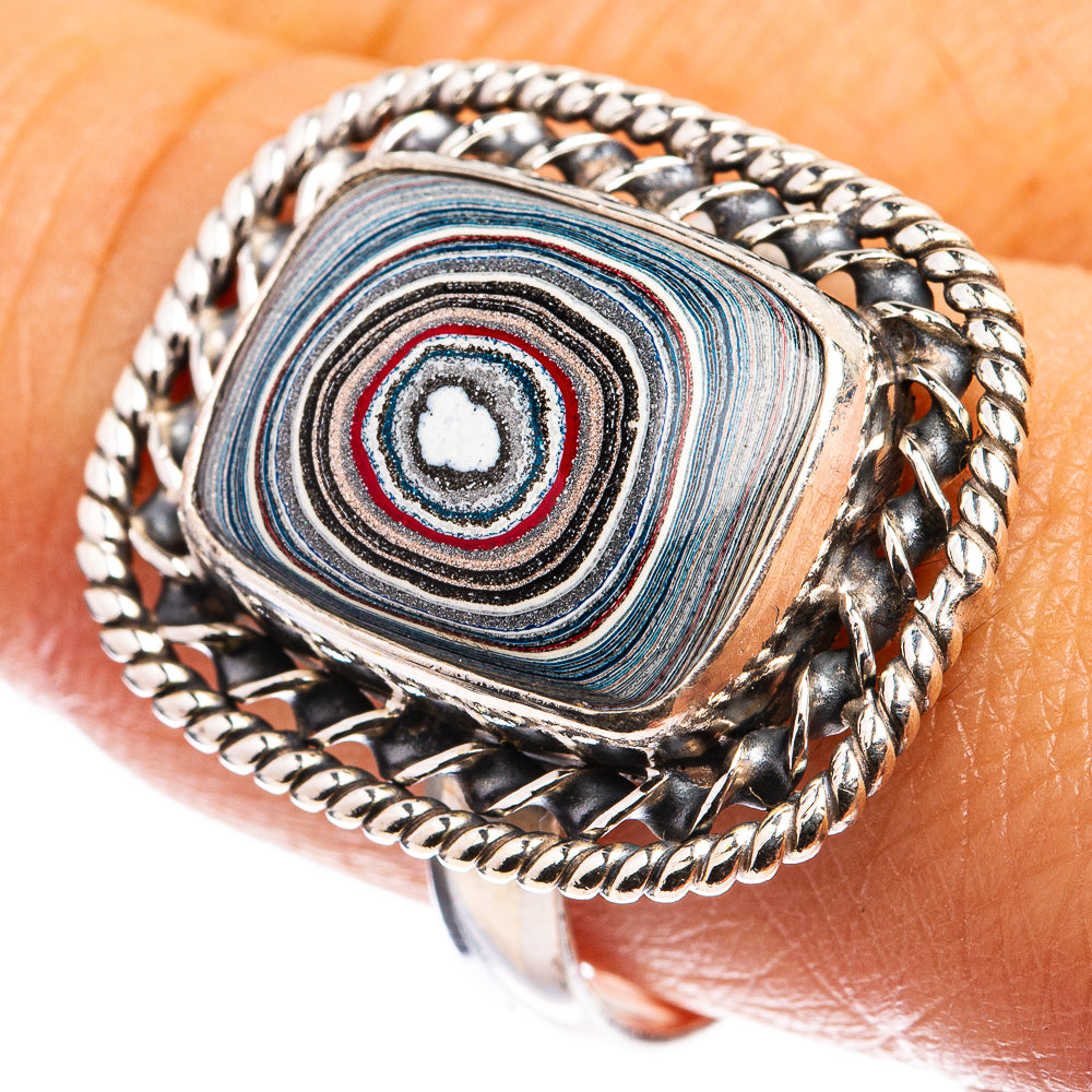 Fordite Ring Size 9.25 (925 Sterling Silver) R142826