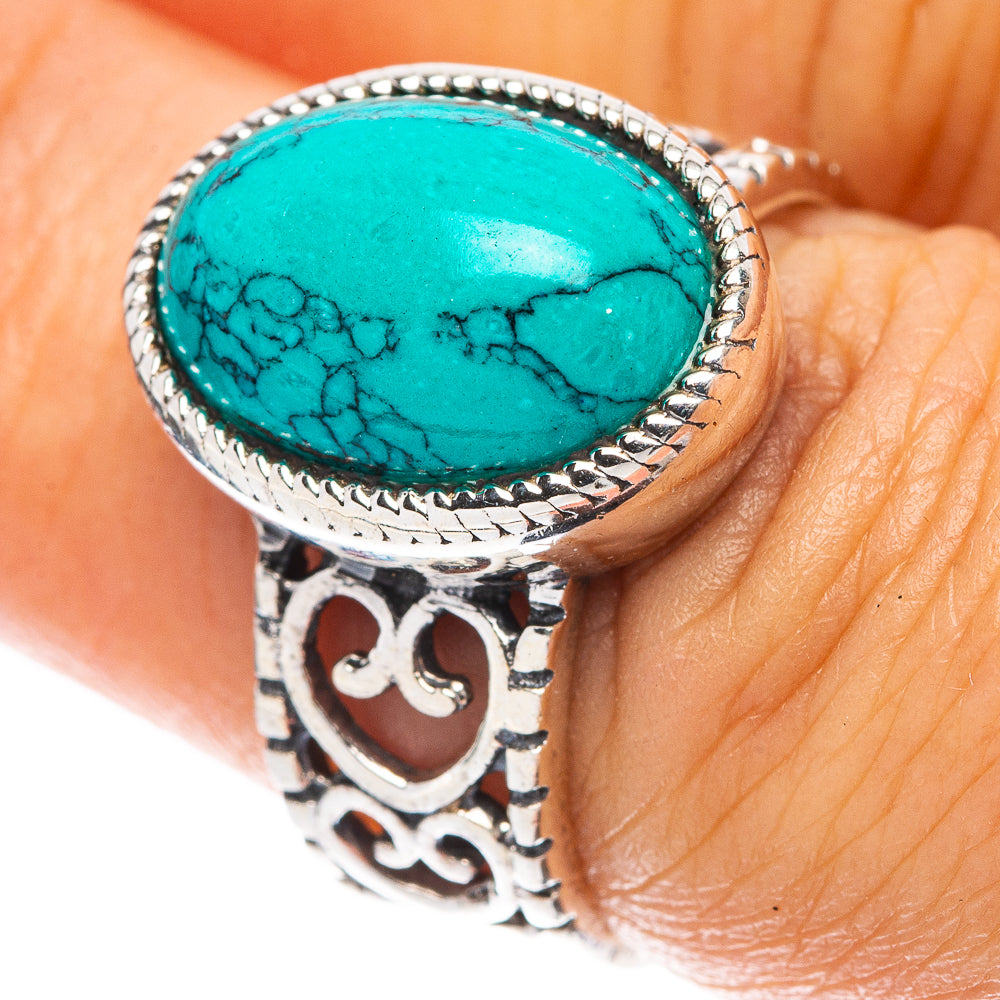 Tibetan Turquoise 925 Sterling Silver Ring Size 6.5 (925 Sterling Silver) R5404
