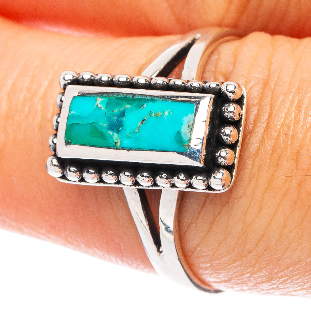 Rare Arizona Turquoise Ring Size 7.75 (925 Sterling Silver) R4903