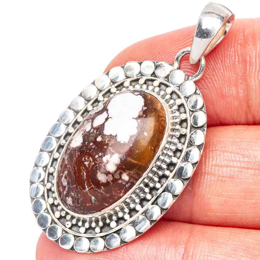 Wild Horse Jasper Pendant 1 5/8" (925 Sterling Silver) P42404