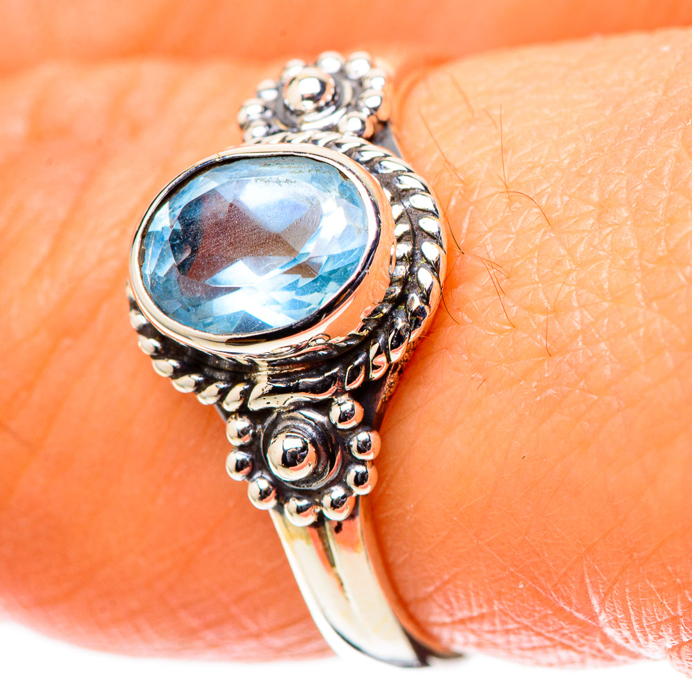 Blue Topaz Dainty Ring Size 6 (925 Sterling Silver) RING138194