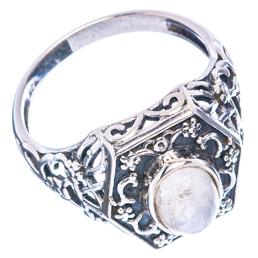 Rainbow Moonstone Ring Size 8.25 (.925 Sterling Silver)