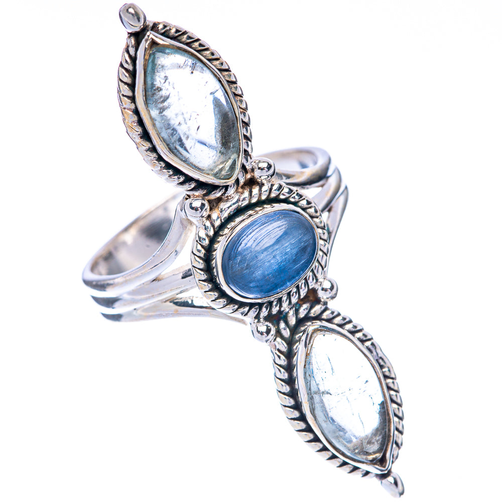 Large Kaynite, Aquamarine Ring Size 10 (925 Sterling Silver) R144946