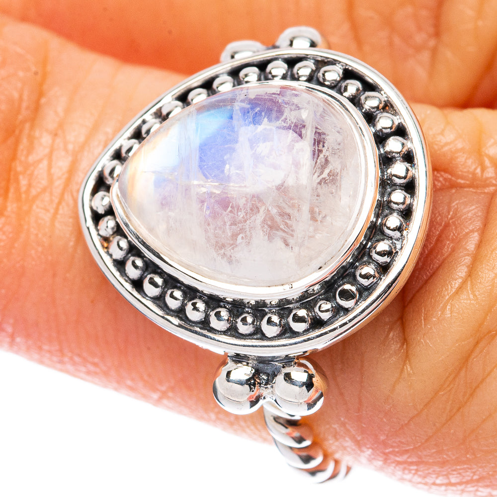Asc Premium Rainbow Moonstone Ring Size 6 (925 Sterling Silver) R3487