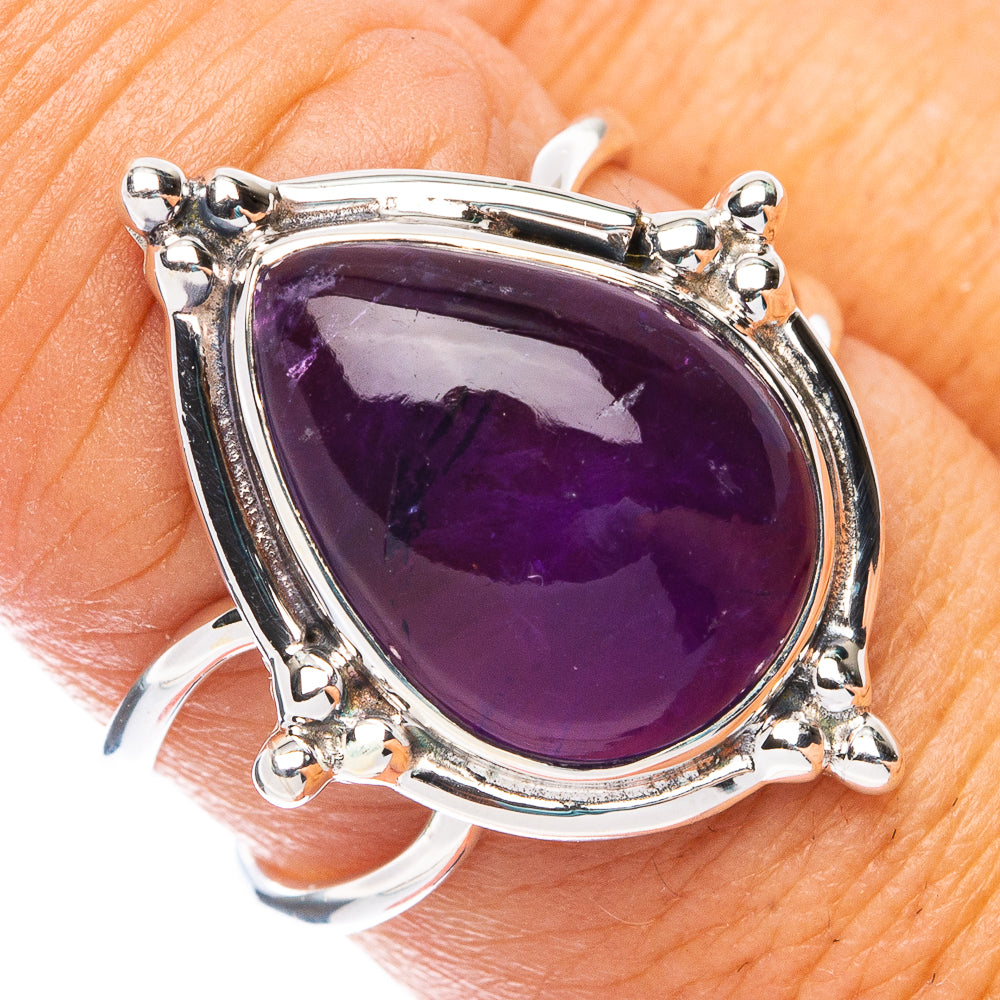 Premium  Amethyst Ring Size 7.75 (925 Sterling Silver) RING7692