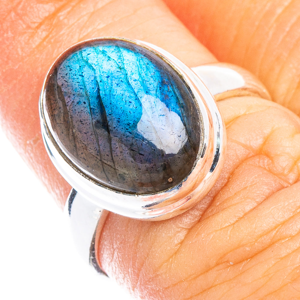 Labradorite Ring Size 6 (925 Sterling Silver) R6765