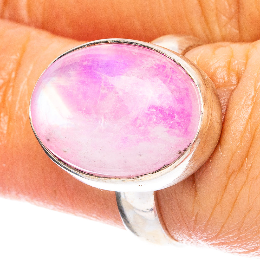 Pink Moonstone 925 Sterling Silver Ring Size 6.25 (925 Sterling Silver) R6252