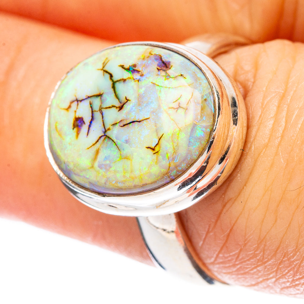 Rare Sterling Opal Ring Size 7 (925 Sterling Silver) R4318