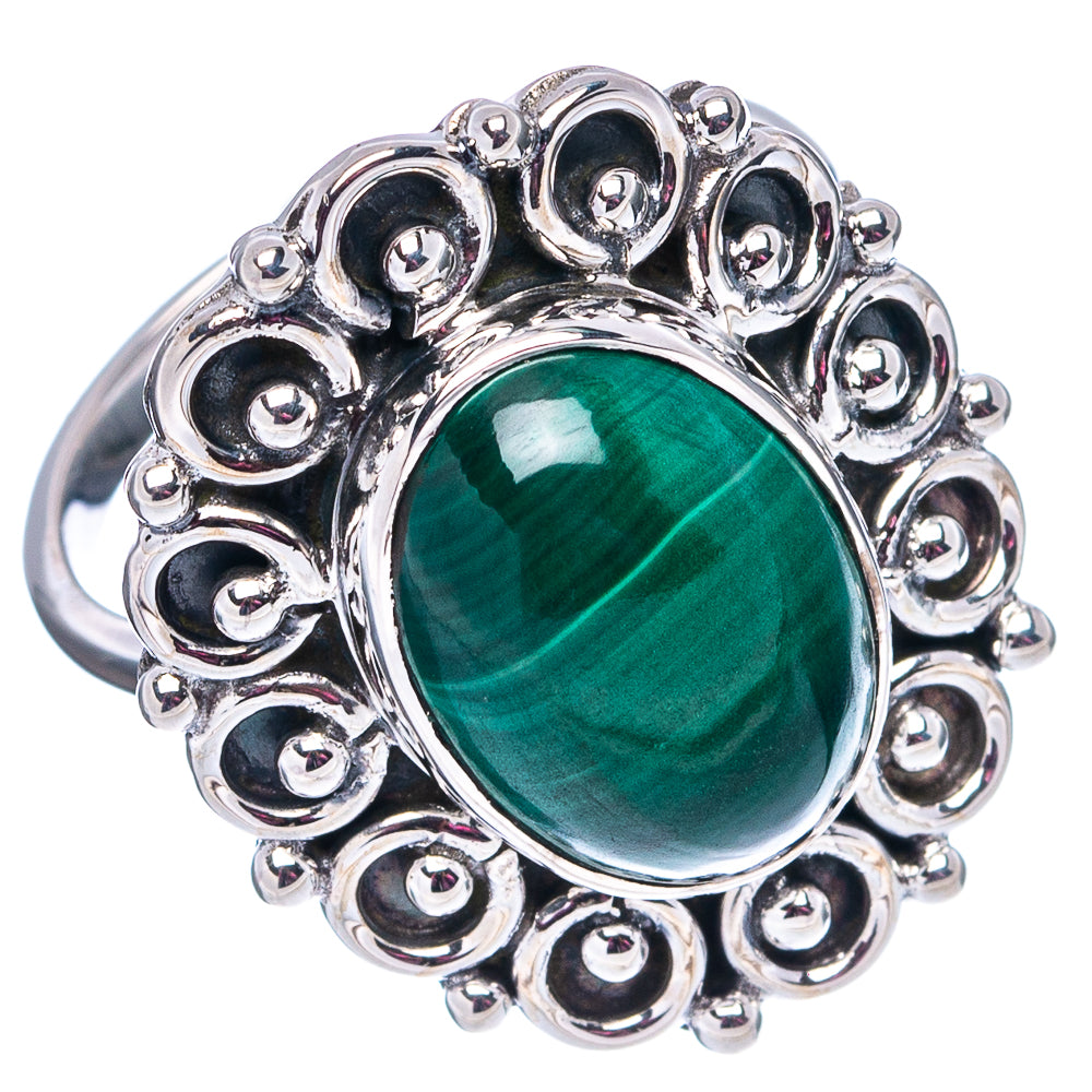 Premium Malachite Ring Size 7 (.925 Sterling Silver)