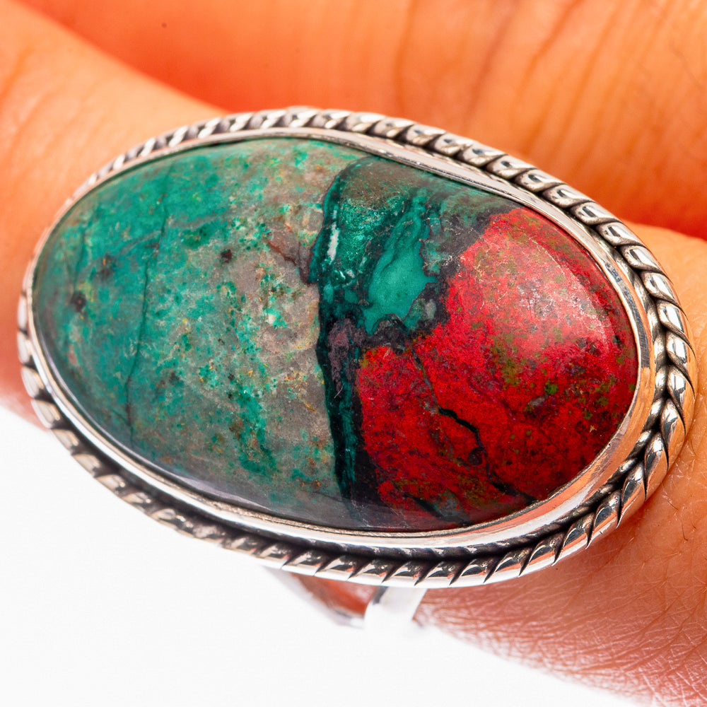 Large Bloodstone Ring Size 8.25 (925 Sterling Silver) R142200