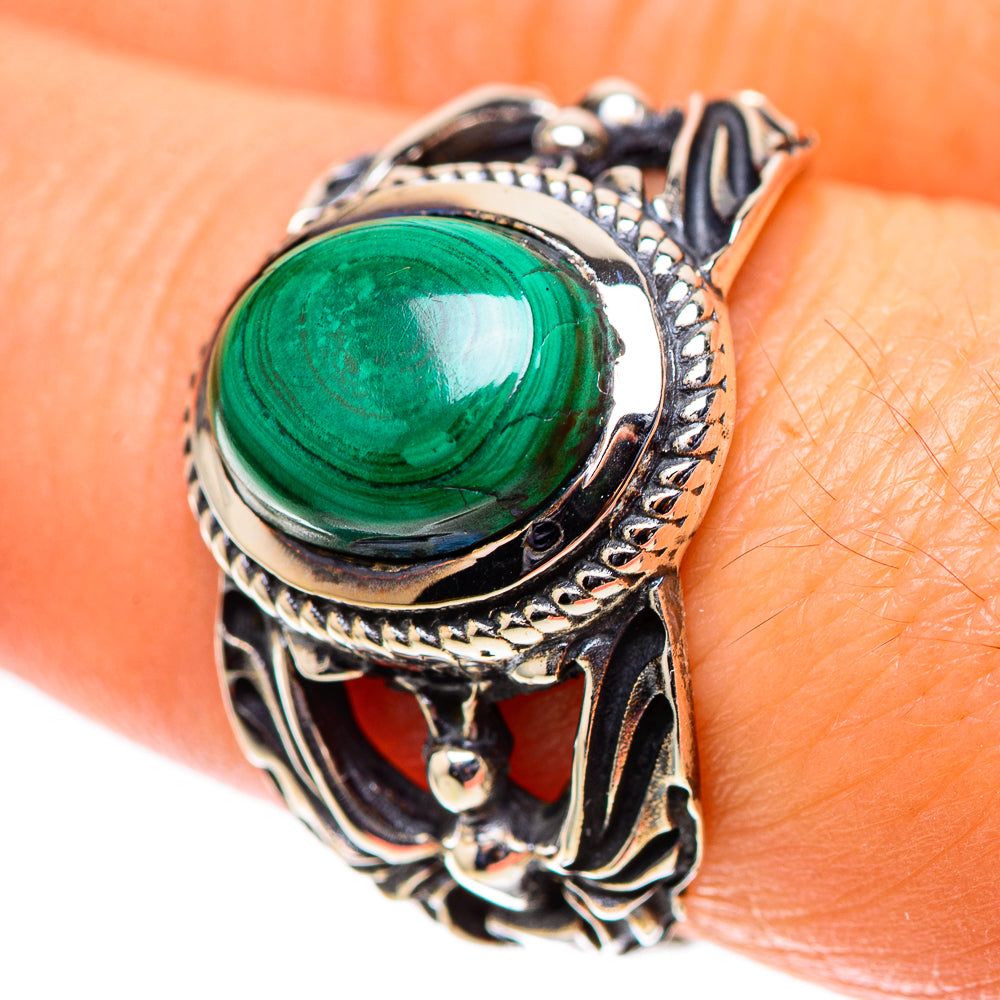 Malachite Ring Size 8.25 (925 Sterling Silver) RING138323