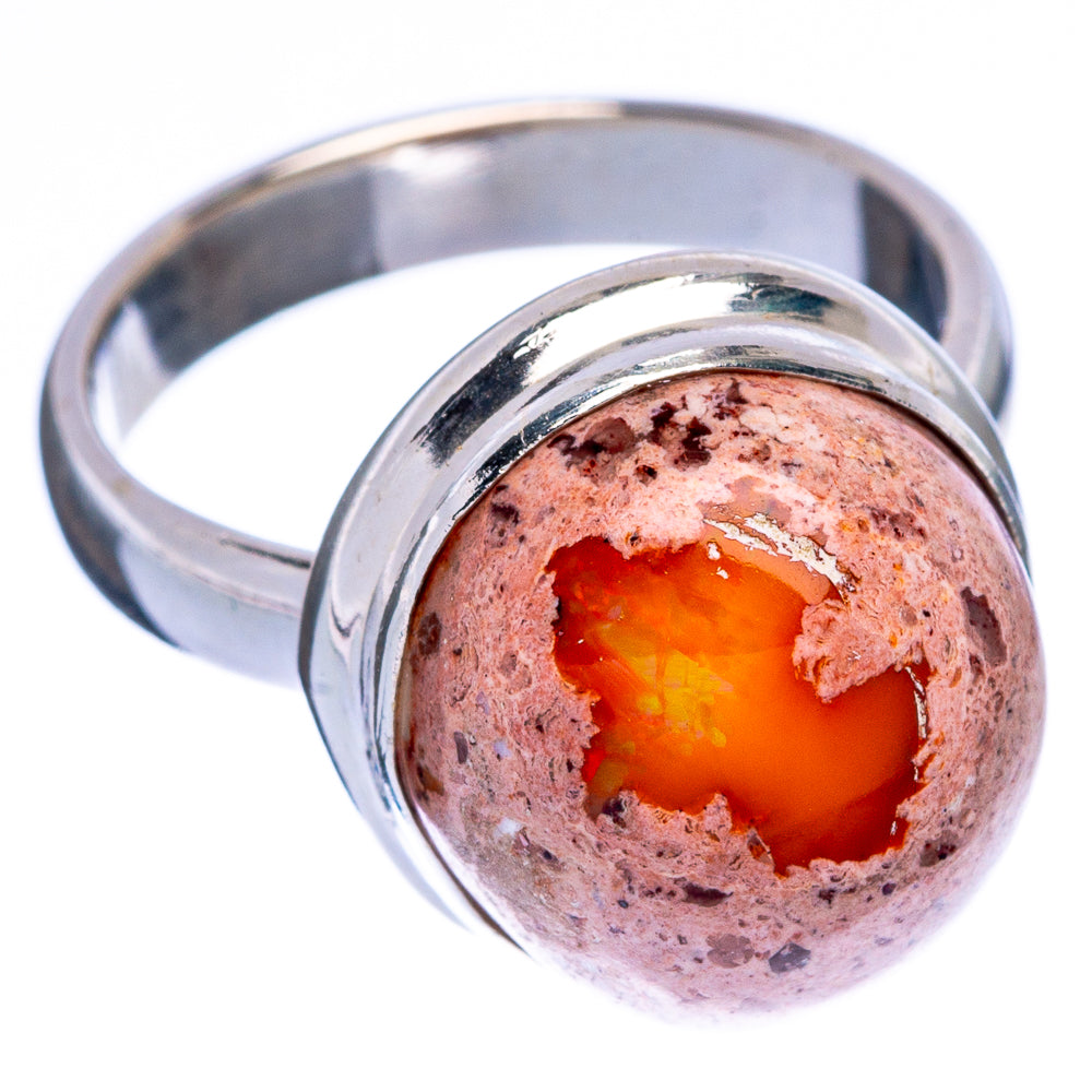 Rare Mexican Fire Opal Ring Size 6 (925 Sterling Silver) R146576