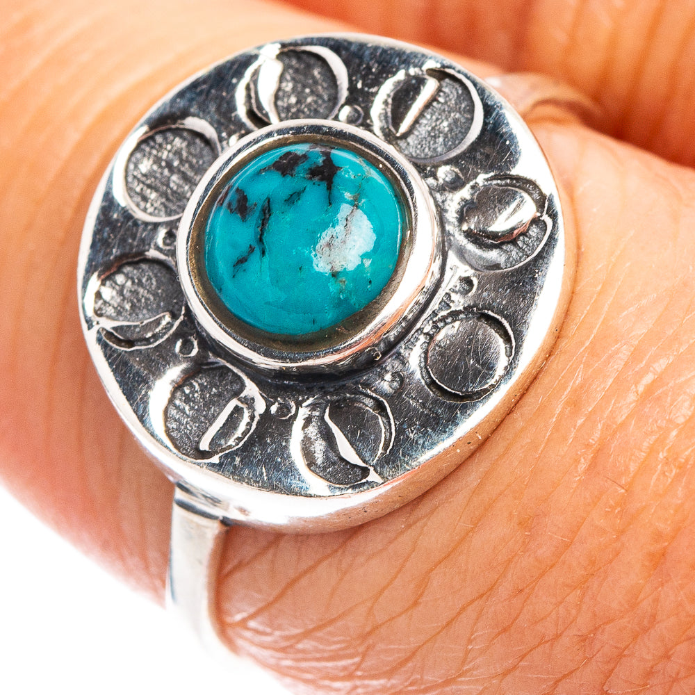 Turquoise Dainty Ring Size 8 (.925 Sterling Silver)