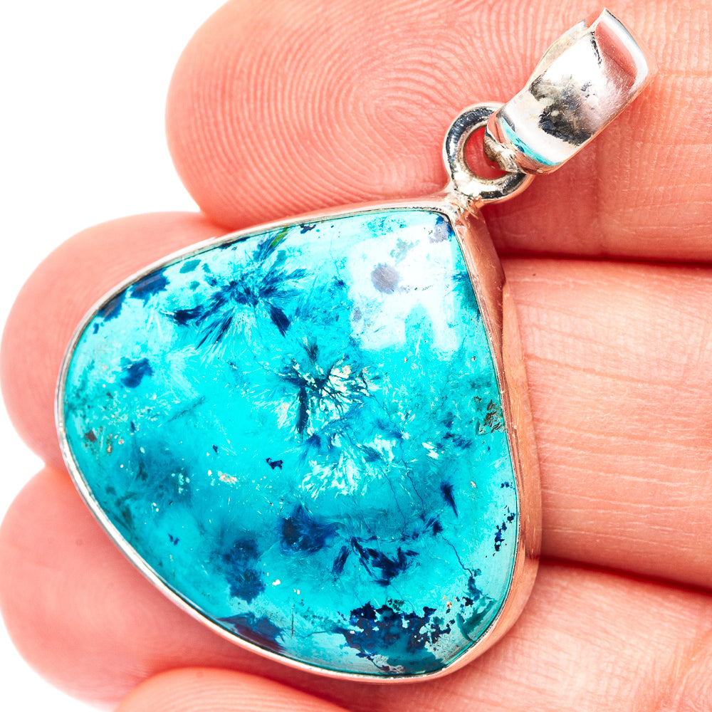 Shattuckite Pendant 1 1/2" (.925 Sterling Silver)