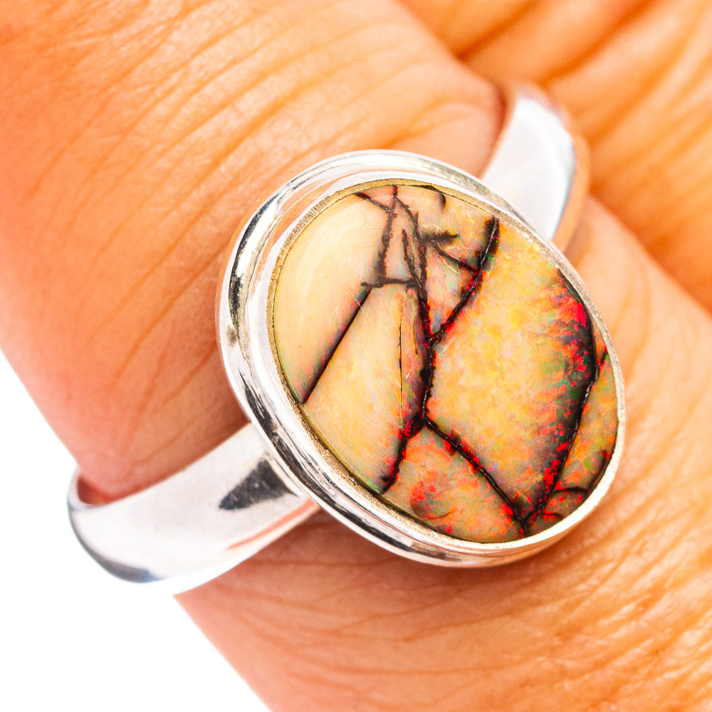 Rare Sterling Opal Ring Size 8.75 (.925 Sterling Silver)