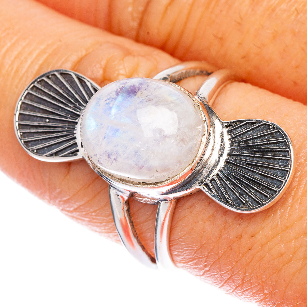 Rainbow Moonstone Ring Size 8.75 (925 Sterling Silver) R147166