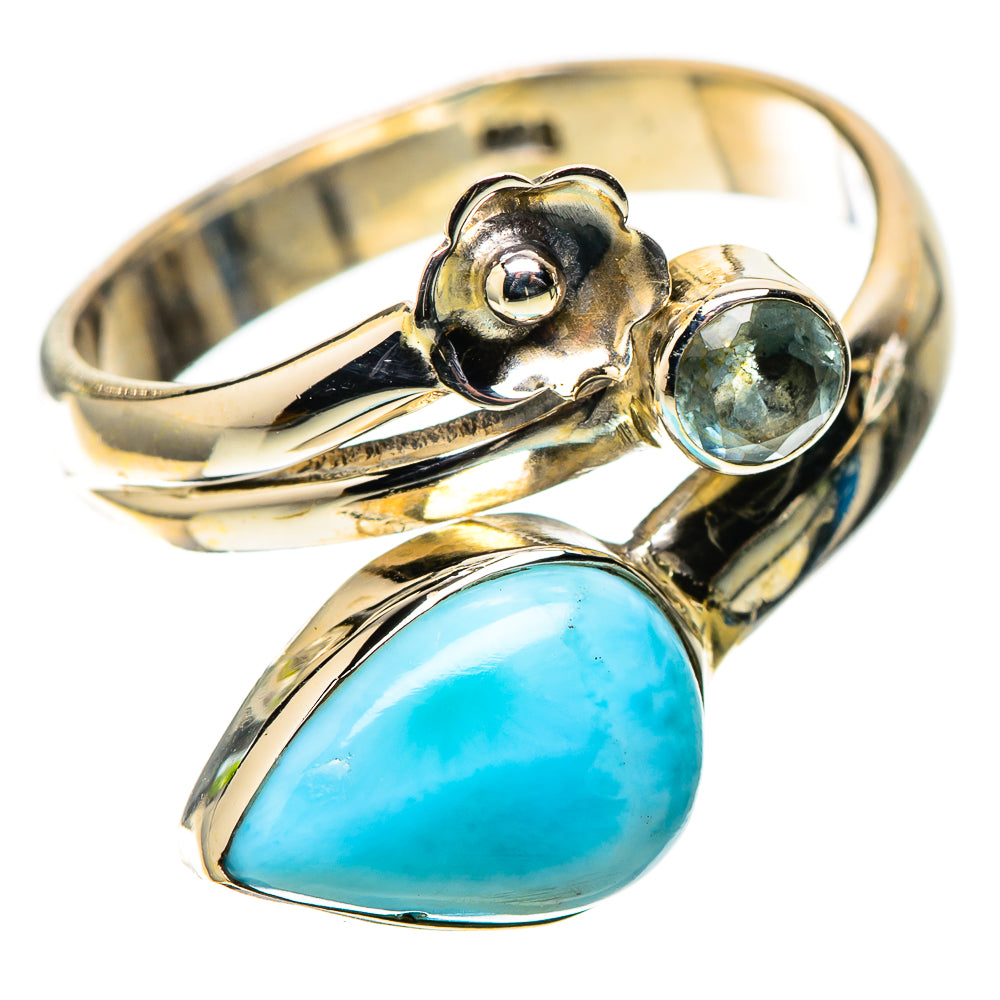 Larimar, Blue Topaz Dainty Ring Size 6 (925 Sterling Silver) RING138185