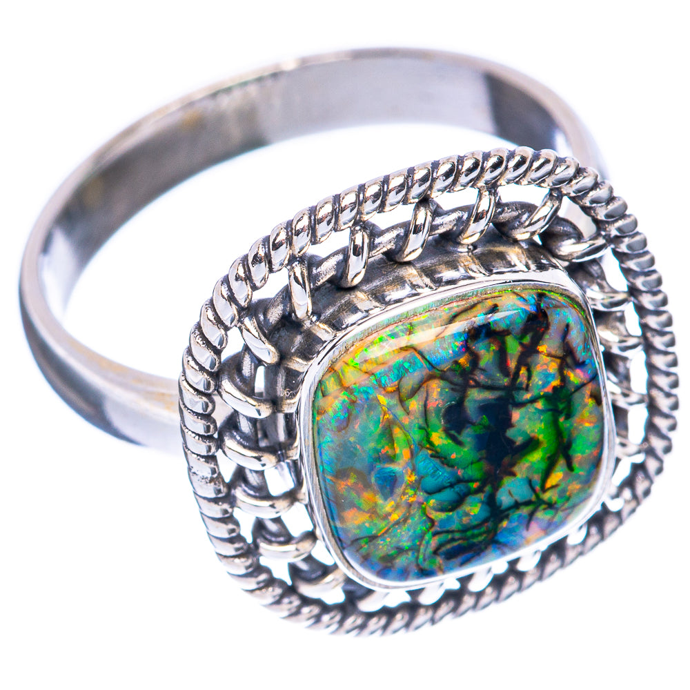 Rare Sterling Opal Ring Size 8 (925 Sterling Silver) R2096