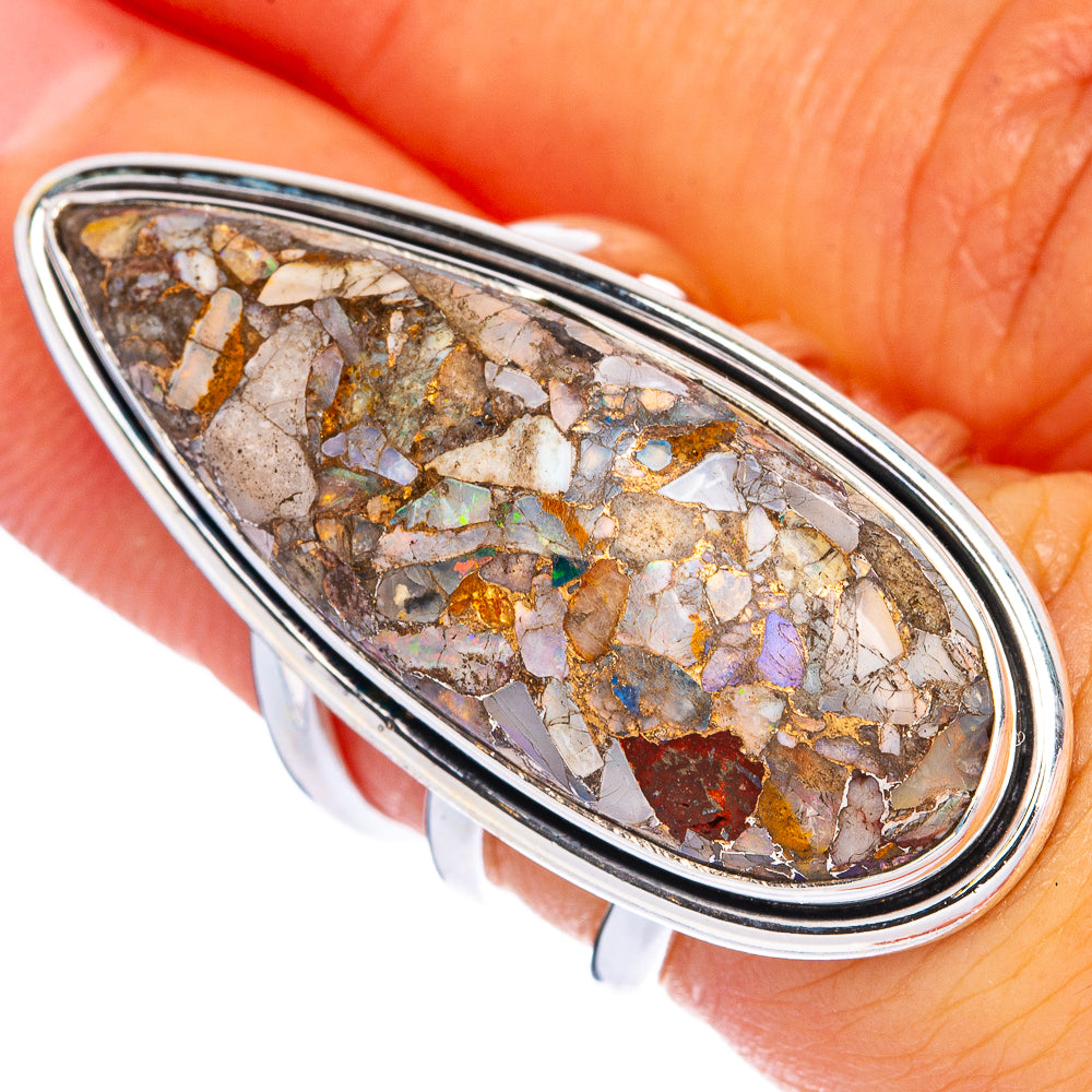 Large Brecciated Ethiopian Opal Ring Size 6 (925 Sterling Silver) R144521