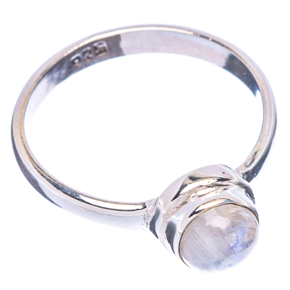 Rainbow Moonstone Dainty Ring Size 7 (925 Sterling Silver) R5256