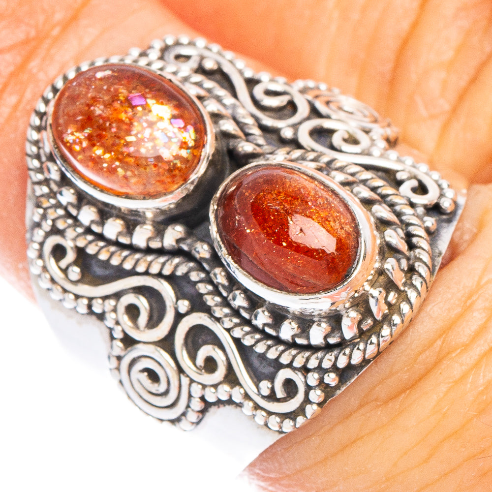 Sunstone Ring Size 6.75 (925 Sterling Silver) R6687