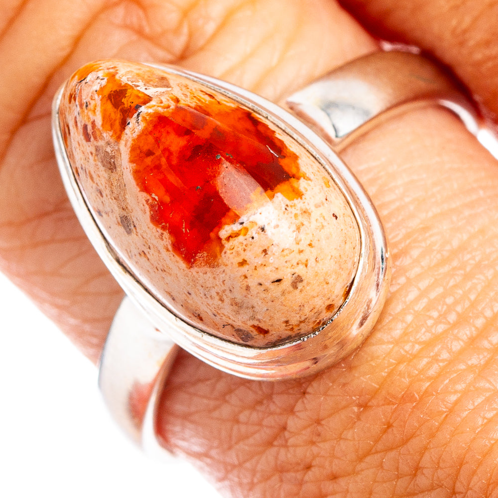 Rare Mexican Fire Opal Ring Size 9 (.925 Sterling Silver)