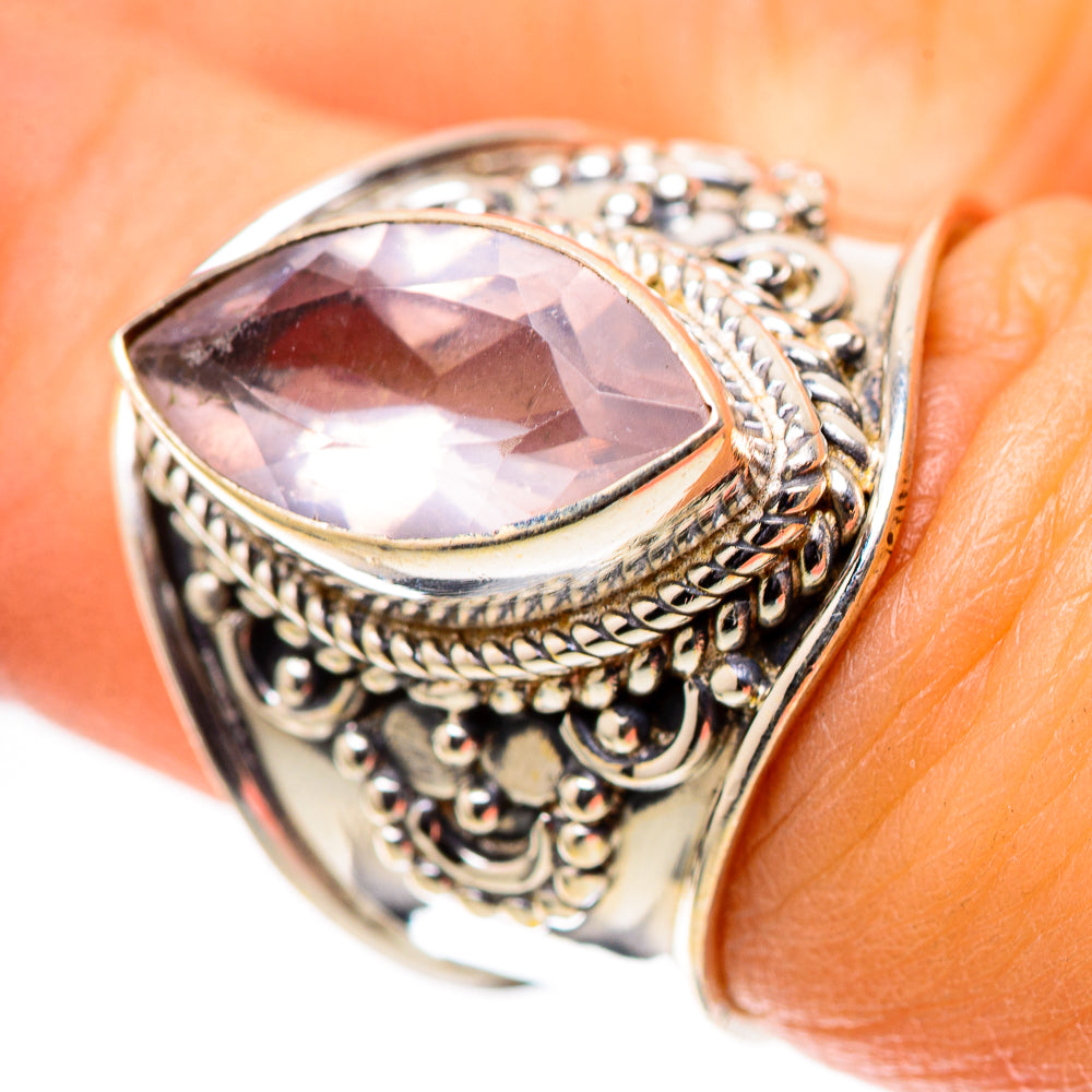 Rose Quartz 925 Sterling Silver Ring Size 6.5 (925 Sterling Silver) RING139609