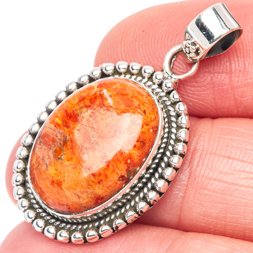 Sponge Coral Pendant 1 3/8" (925 Sterling Silver) P41134