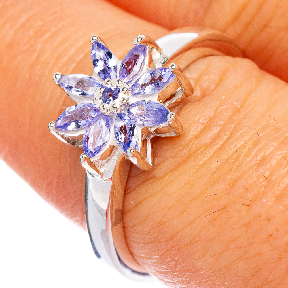 Rare Faceted Tanzanite Ring Size 7.75 (925 Sterling Silver) R1240