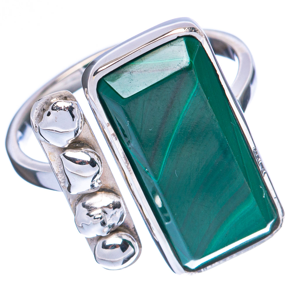 Asc Premium Malachite Ring Size 8 (925 Sterling Silver) R3447