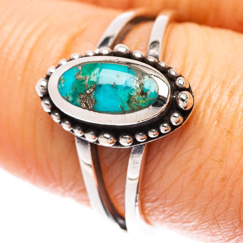 Rare Arizona Turquoise Ring Size 8 (925 Sterling Silver) R2216
