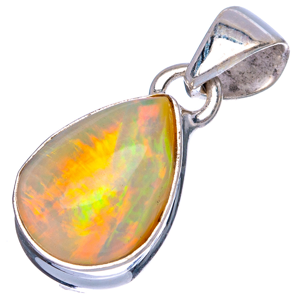 Large Rare Ethiopian Opal Pendant 7/8" (925 Sterling Silver) P43468