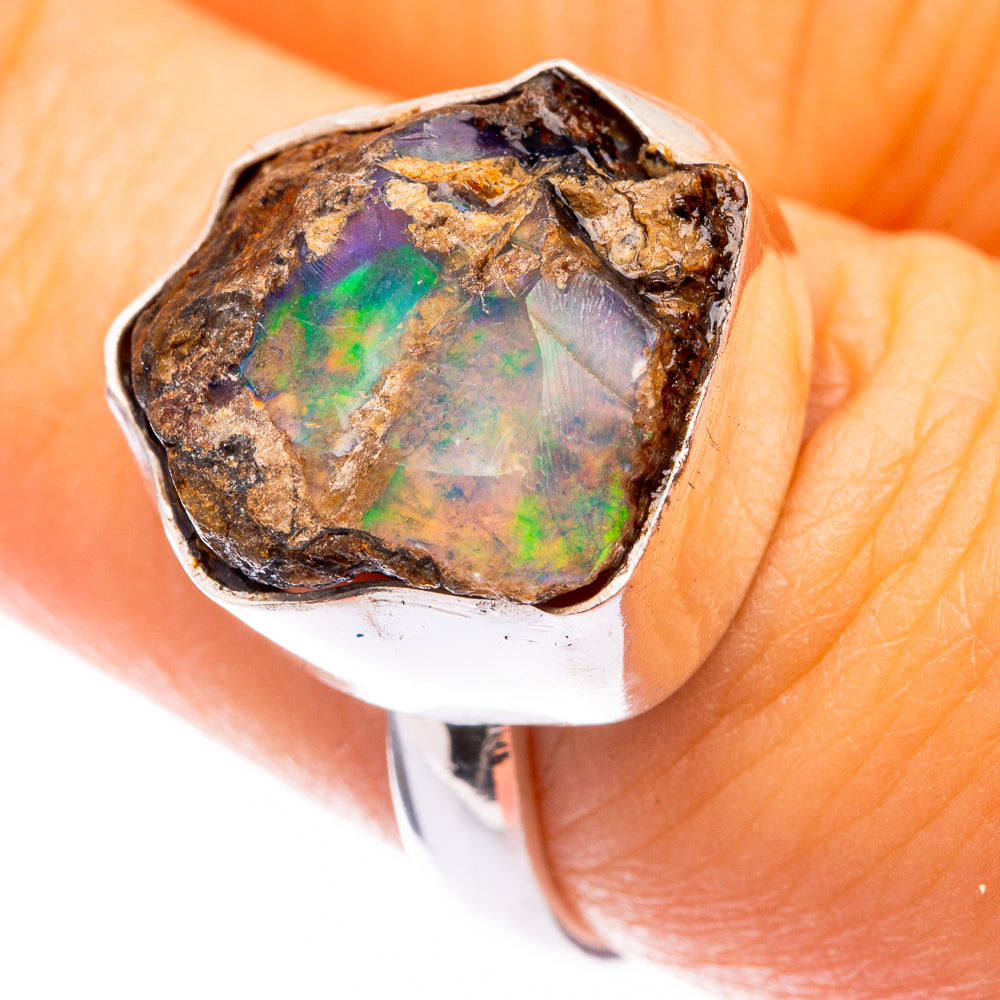 Raw Ethiopian Opal Ring Size 7.25 (925 Sterling Silver) R141537