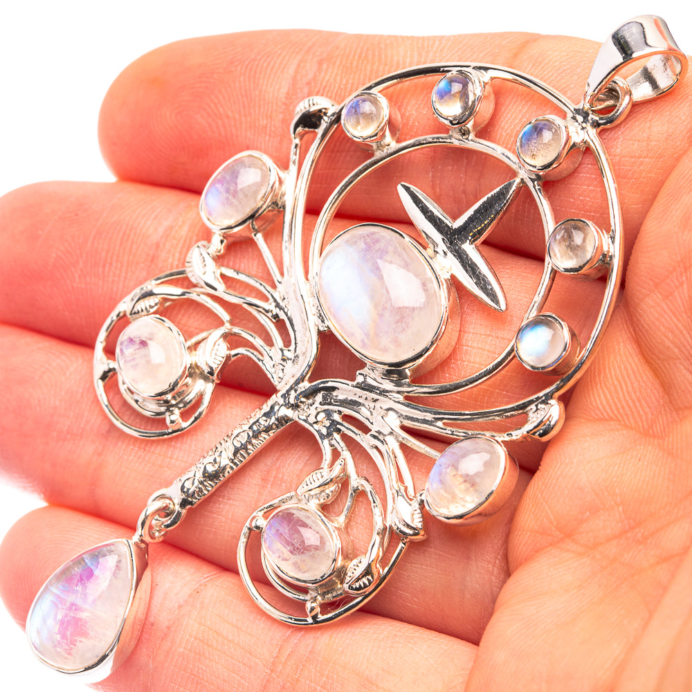 Signature Rainbow Moonstone Pendant 2 7/8" (925 Sterling Silver) P38745