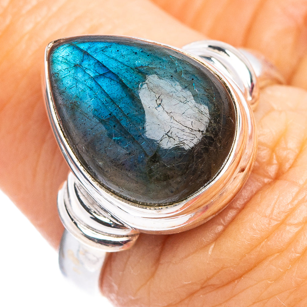 Labradorite Ring Size 6.75 (.925 Sterling Silver)