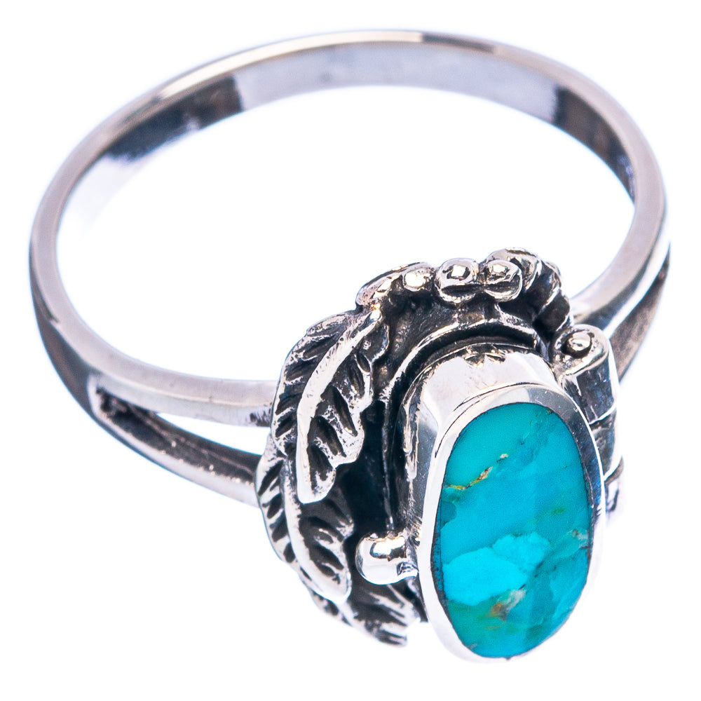 Rare Arizona Turquoise Poison Ring Size 8.75 (925 Sterling Silver) R4862