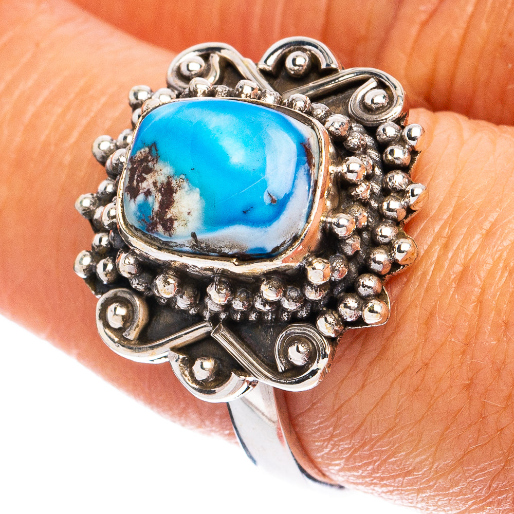 Rare Golden Hills Turquoise Ring Size 7.75 (925 Sterling Silver) R8570