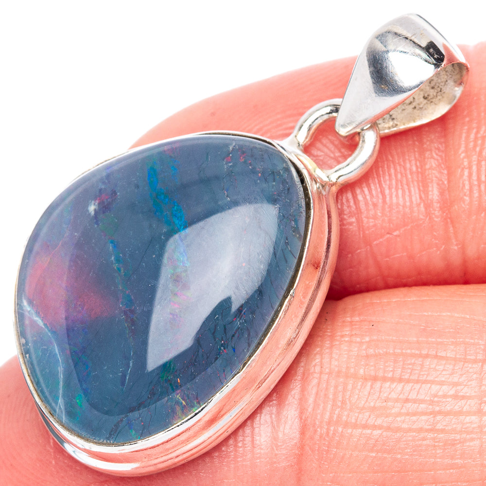 Rare Triplet Opal Pendant 1 1/4" (925 Sterling Silver) P41766