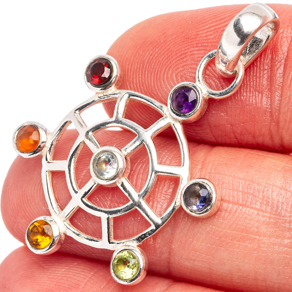 Chakra Pendant 1 1/2" (.925 Sterling Silver)