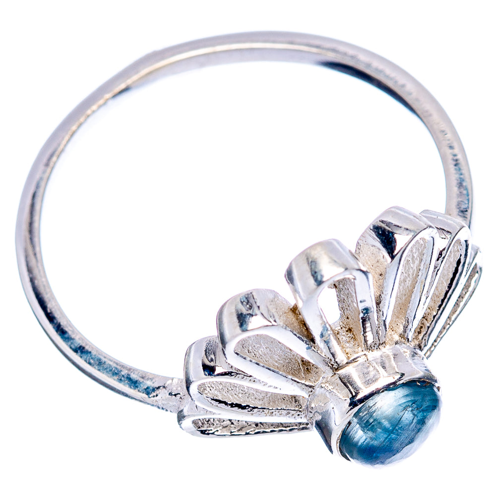 Kyanite Daisy Dainty Ring Size 6.75 (.925 Sterling Silver)