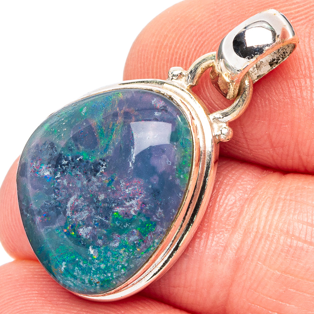 Triplet Opal Pendant 1 1/8" (.925 Sterling Silver)