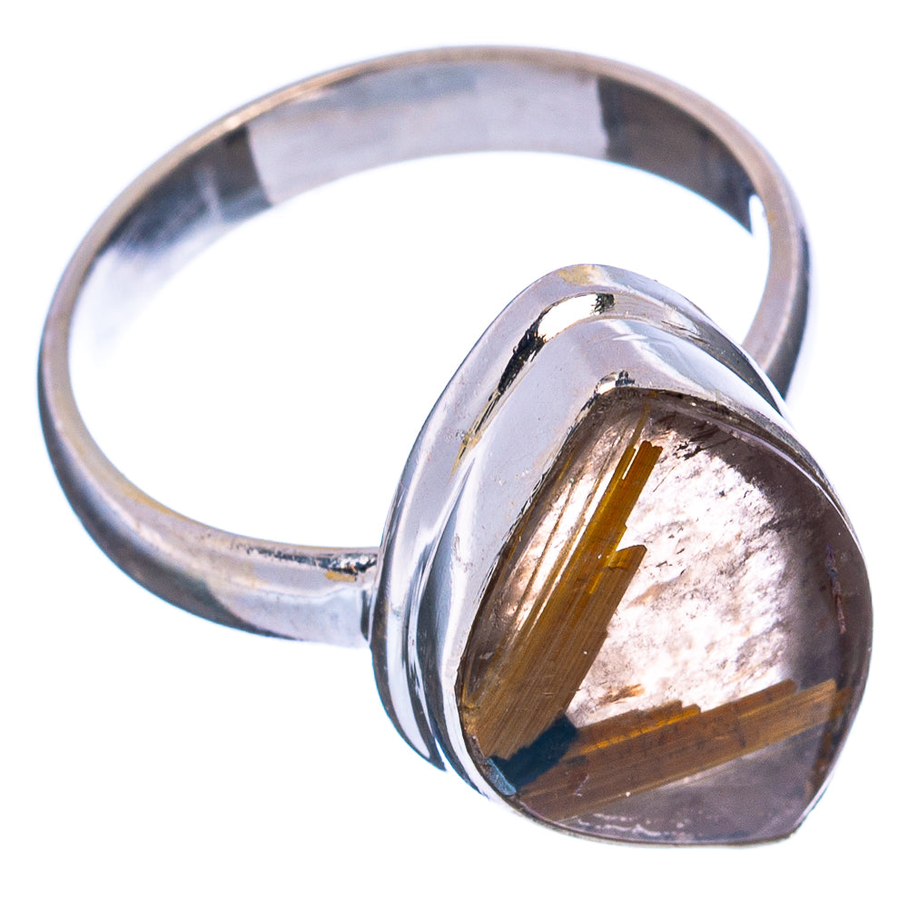 Star Rutilated Quartz Ring Size 8.25 (.925 Sterling Silver)