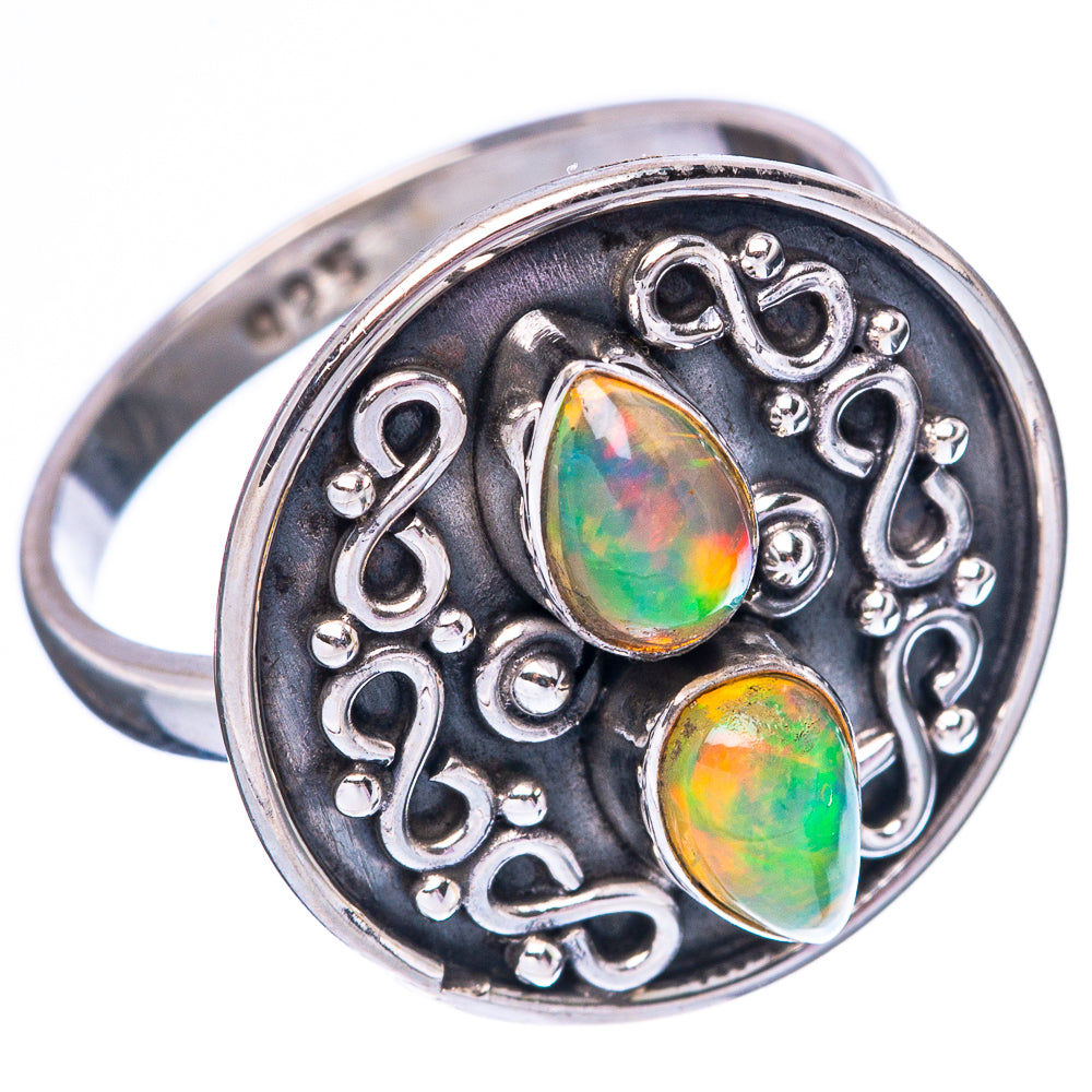 Rare Ethiopian Opal 925 Sterling Silver Ring Size 7 (925 Sterling Silver) R3876