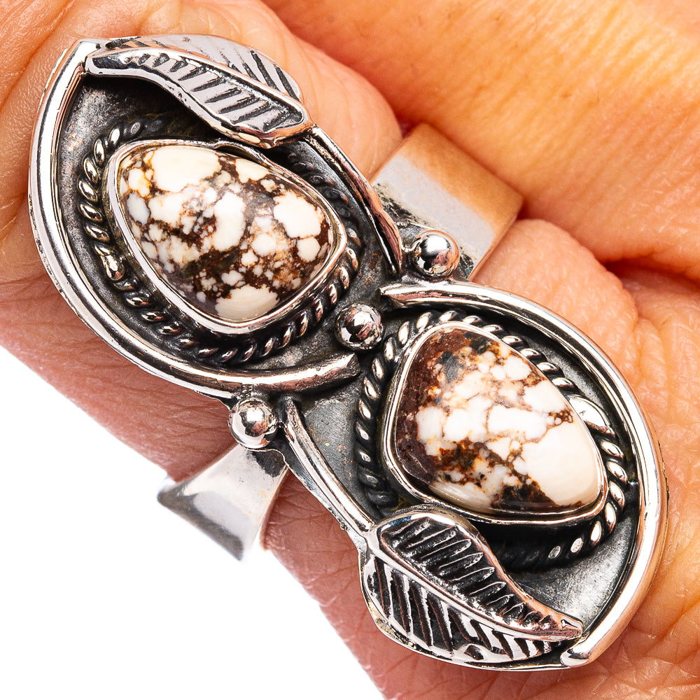 Wild Horse Jasper Ring Size 8 Adjustable (.925 Sterling Silver)