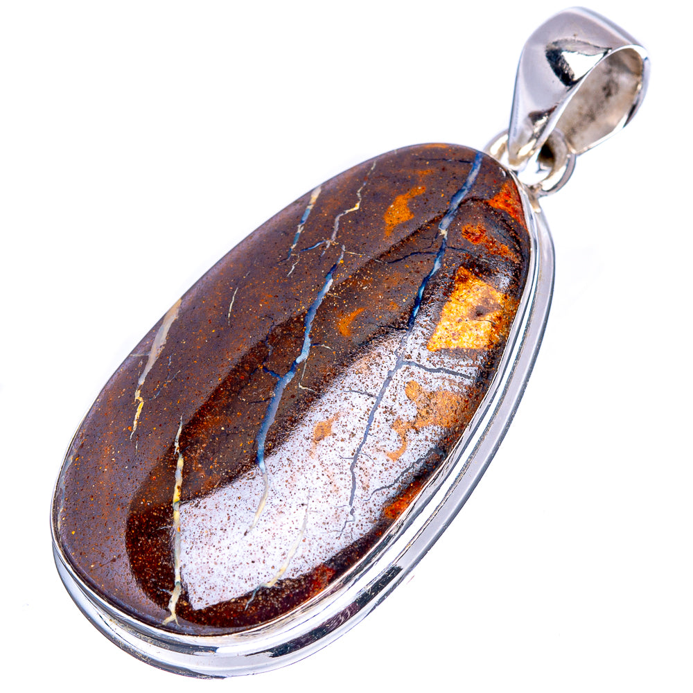 Rare Boulder Opal Pendant 1 5/8" (.925 Sterling Silver)