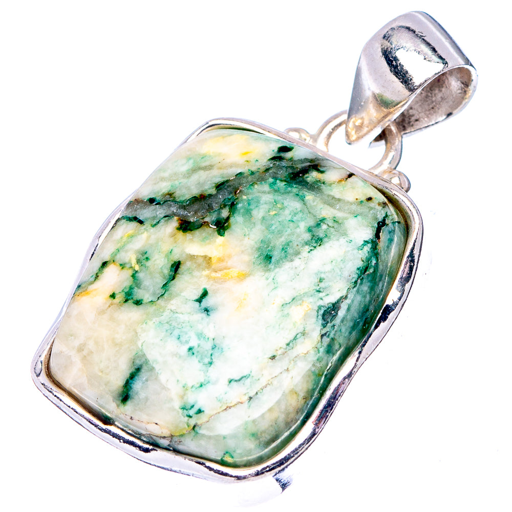 Mariposite Pendant 1 1/4" (.925 Sterling Silver)